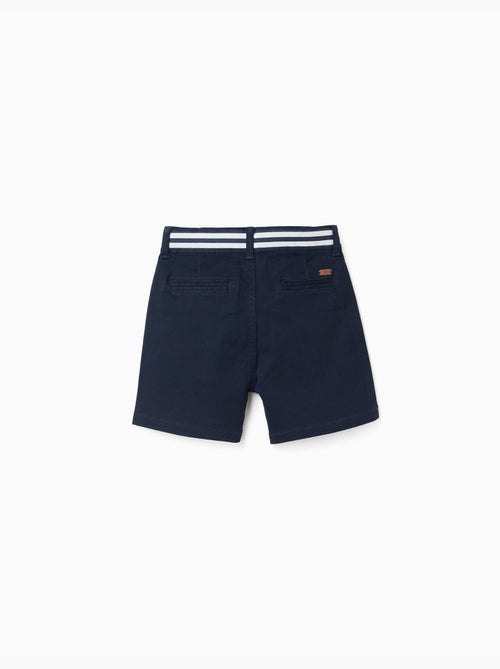 Short chino en sergé avec bande à rayures - Kiabi