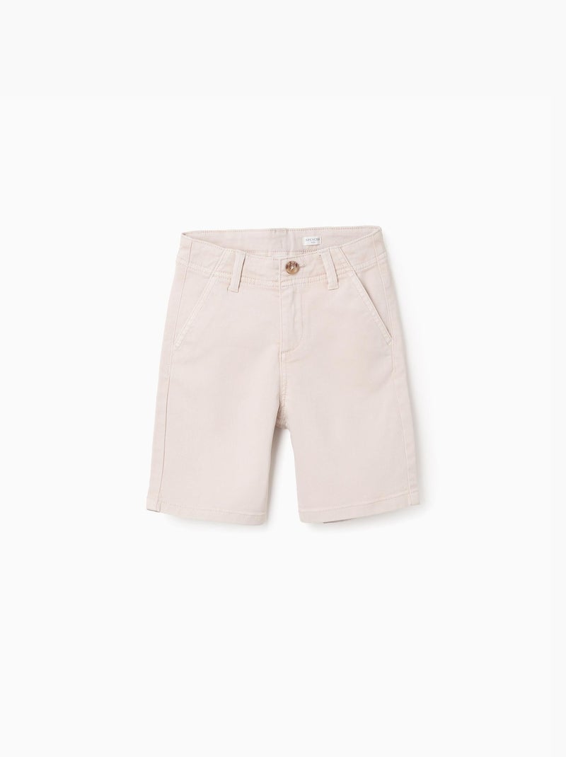 Short Chino en Sergé Beige clair - Kiabi