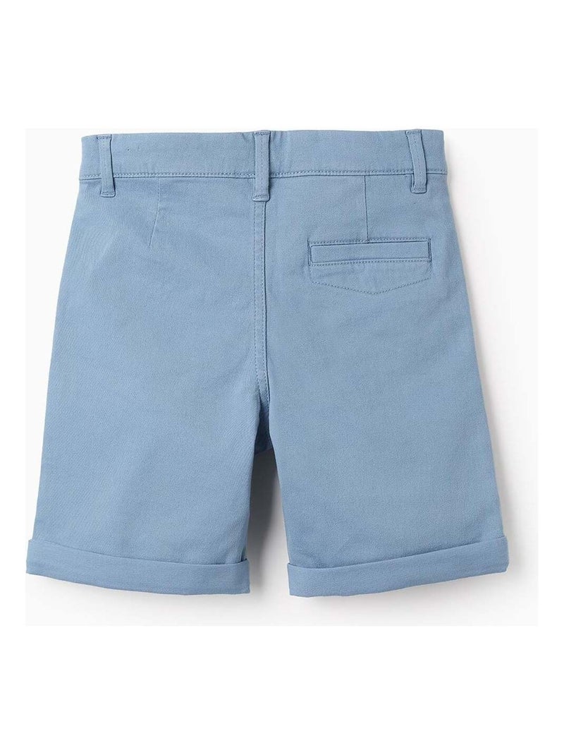 Short Chino en Sergé Bleu - Kiabi