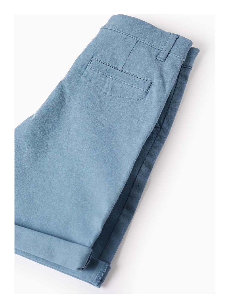 Short Chino en Sergé Bleu - Kiabi