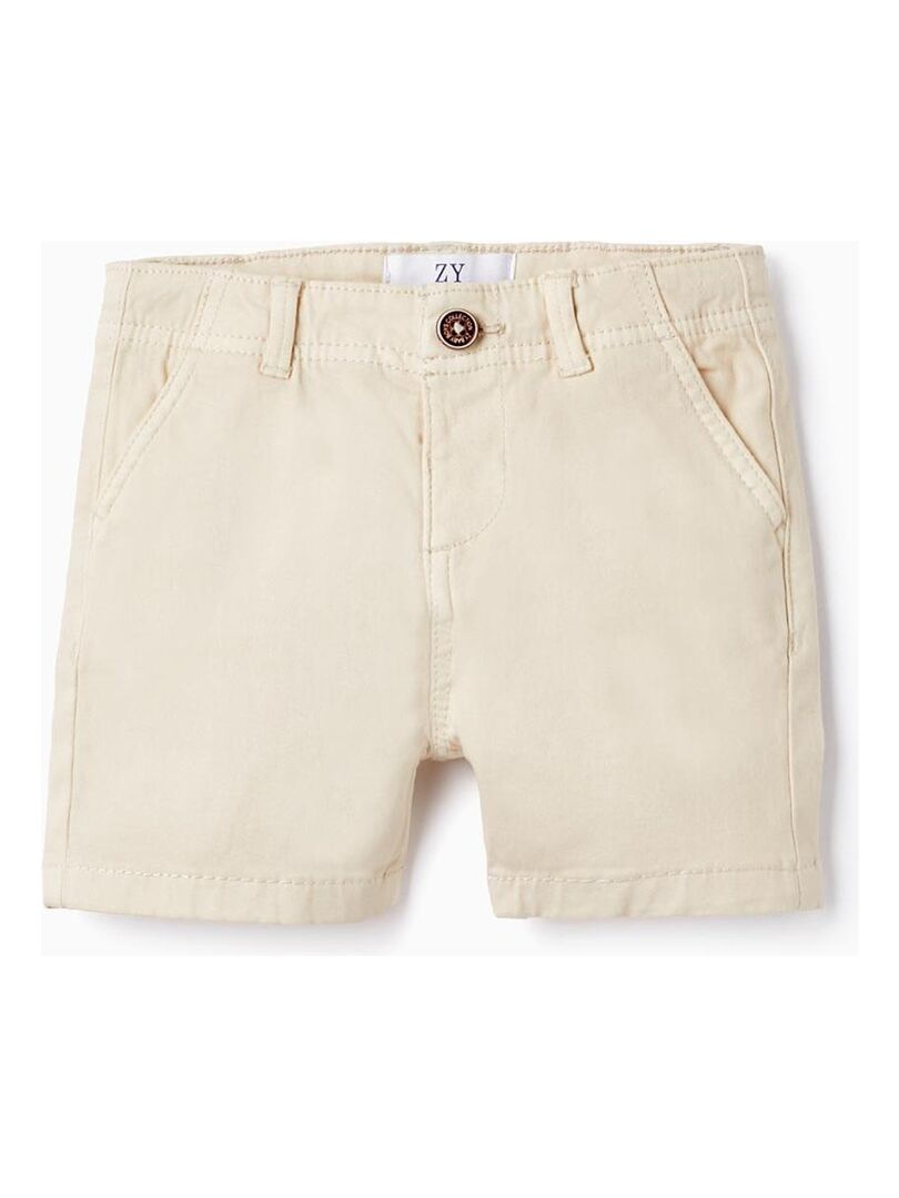 Short Chino En Sergé Claremont Pour Homme En Vert Clair