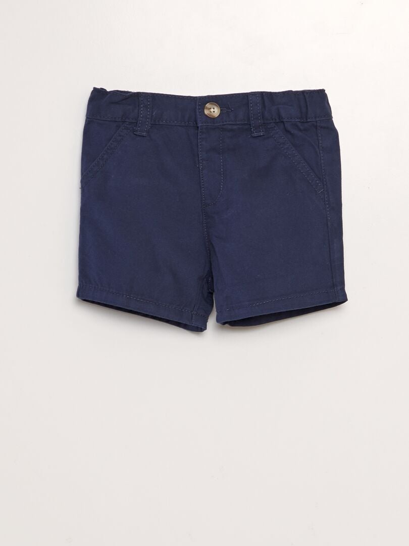 Short chino en twill Bleu foncé - Kiabi