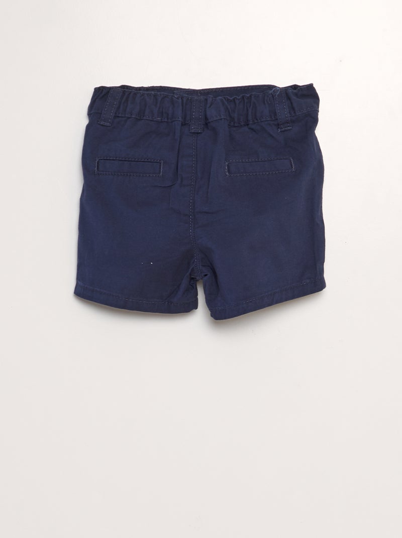 Short chino en twill Bleu foncé - Kiabi