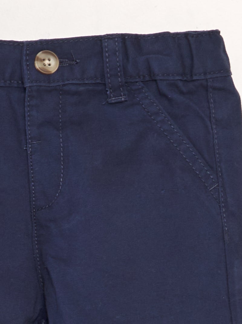 Short chino en twill Bleu foncé - Kiabi