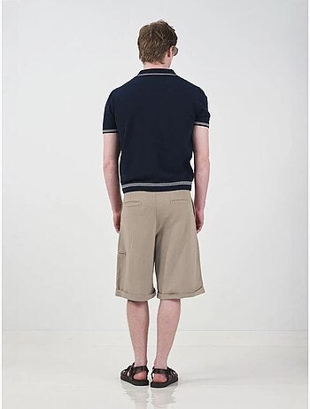 Short chino giesto taille mi-haute jambes larges avec poches