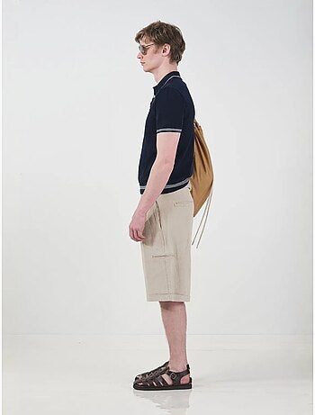 Short chino giesto taille mi-haute jambes larges avec poches