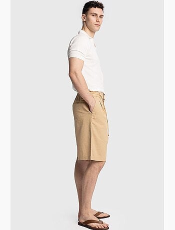 Short chino homme en popeline de coton giesto