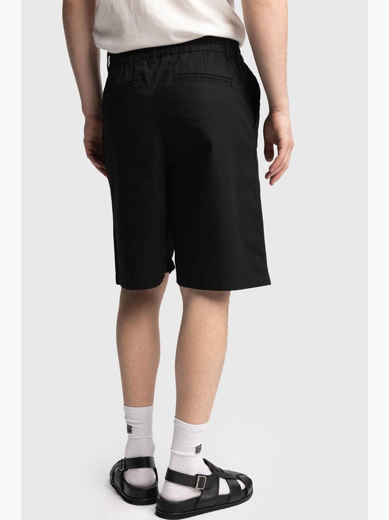 Short chino homme en popeline de coton giesto Noir - Kiabi