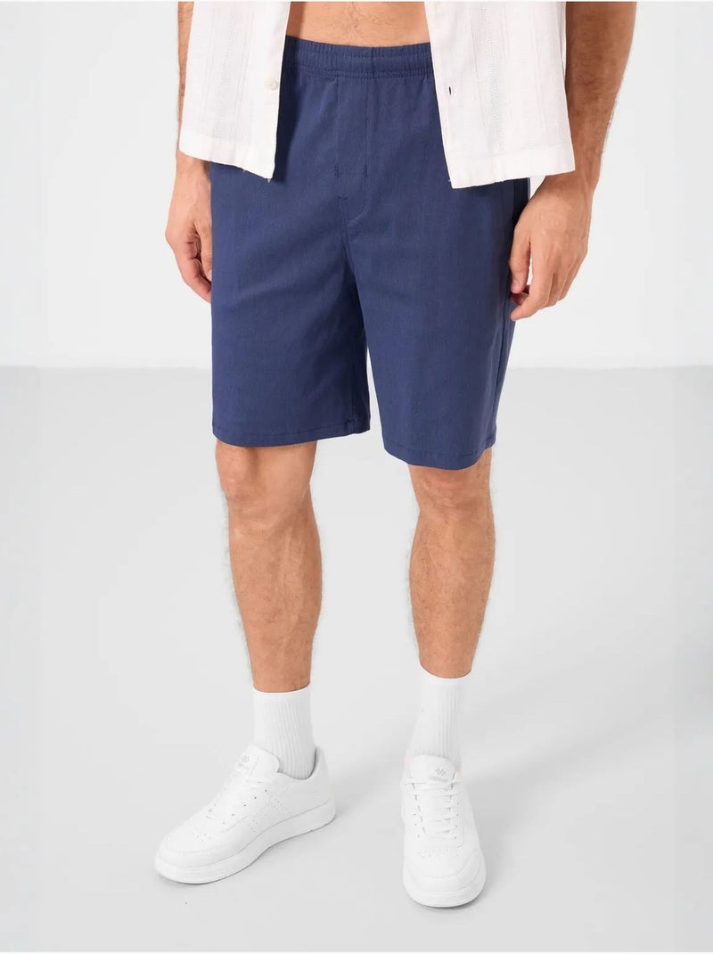 Short chino homme en tissu tissé tommy Bleu gris - Kiabi