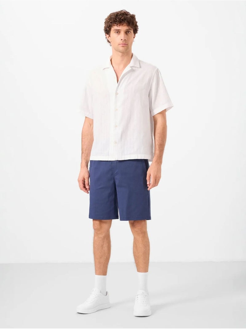 Short chino homme en tissu tissé tommy Bleu gris - Kiabi