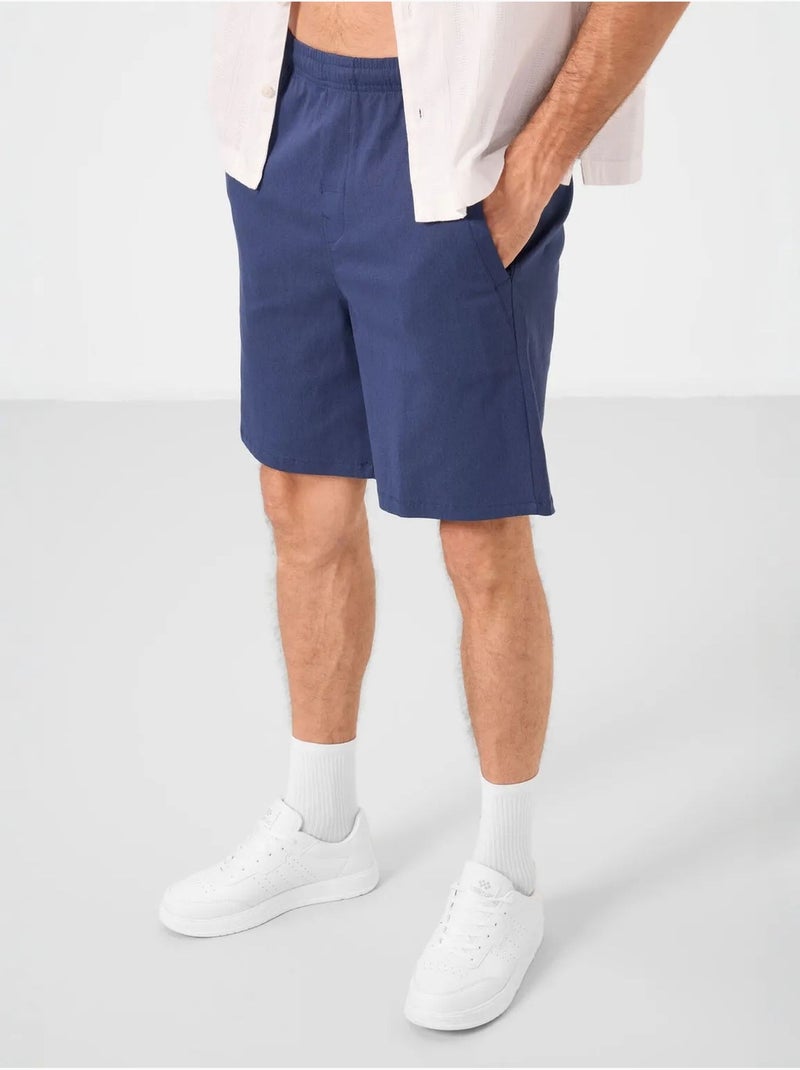 Short chino homme en tissu tissé tommy Bleu gris - Kiabi