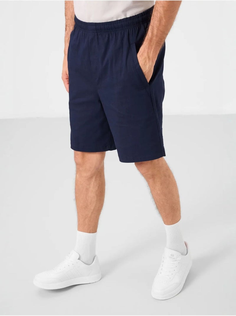 Short chino homme en tissu tissé tommy Bleu marine - Kiabi