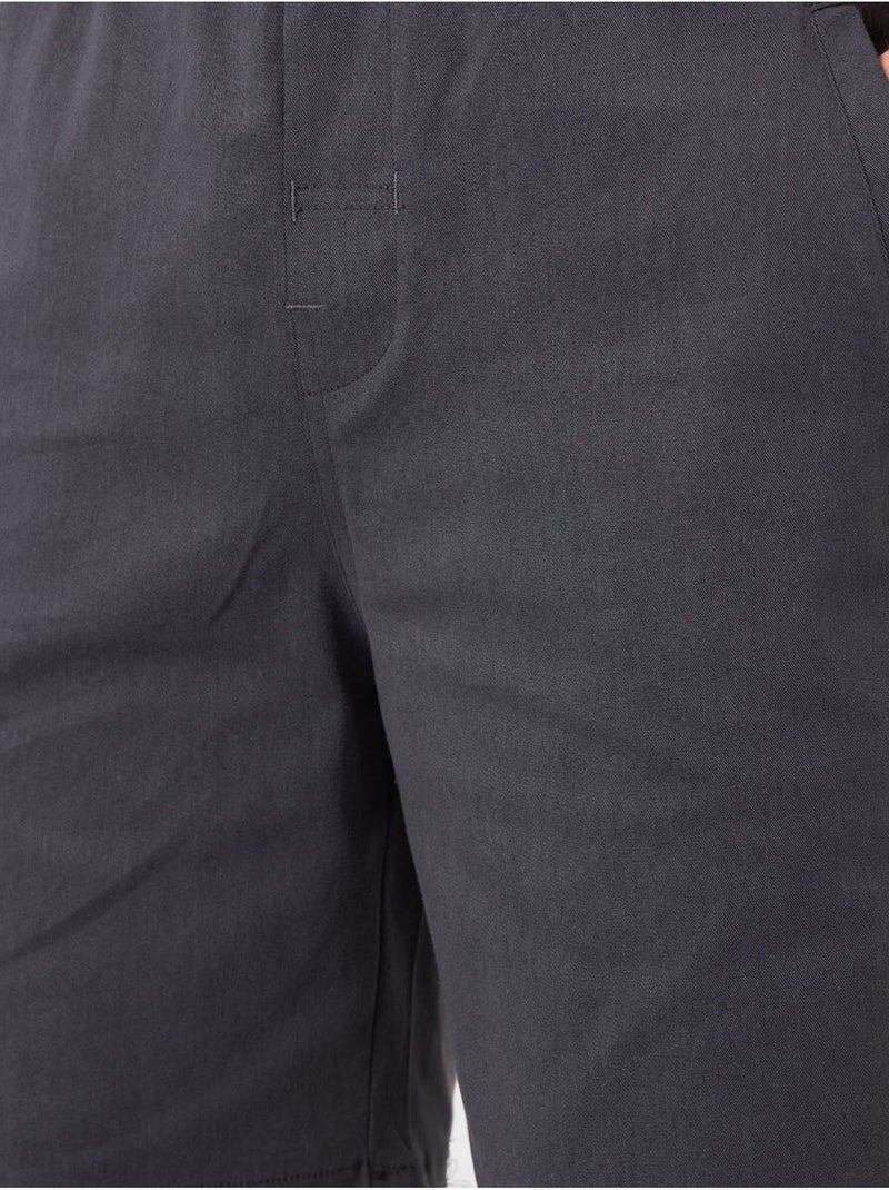 Short chino homme en tissu tissé tommy Gris Noir - Kiabi