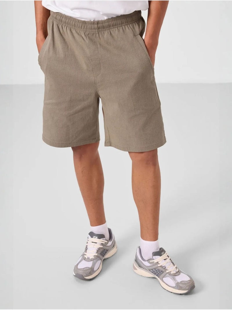 Short chino homme en tissu tissé tommy Kaki - Kiabi