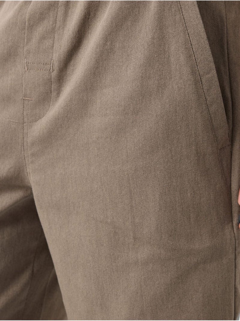 Short chino homme en tissu tissé tommy Kaki - Kiabi