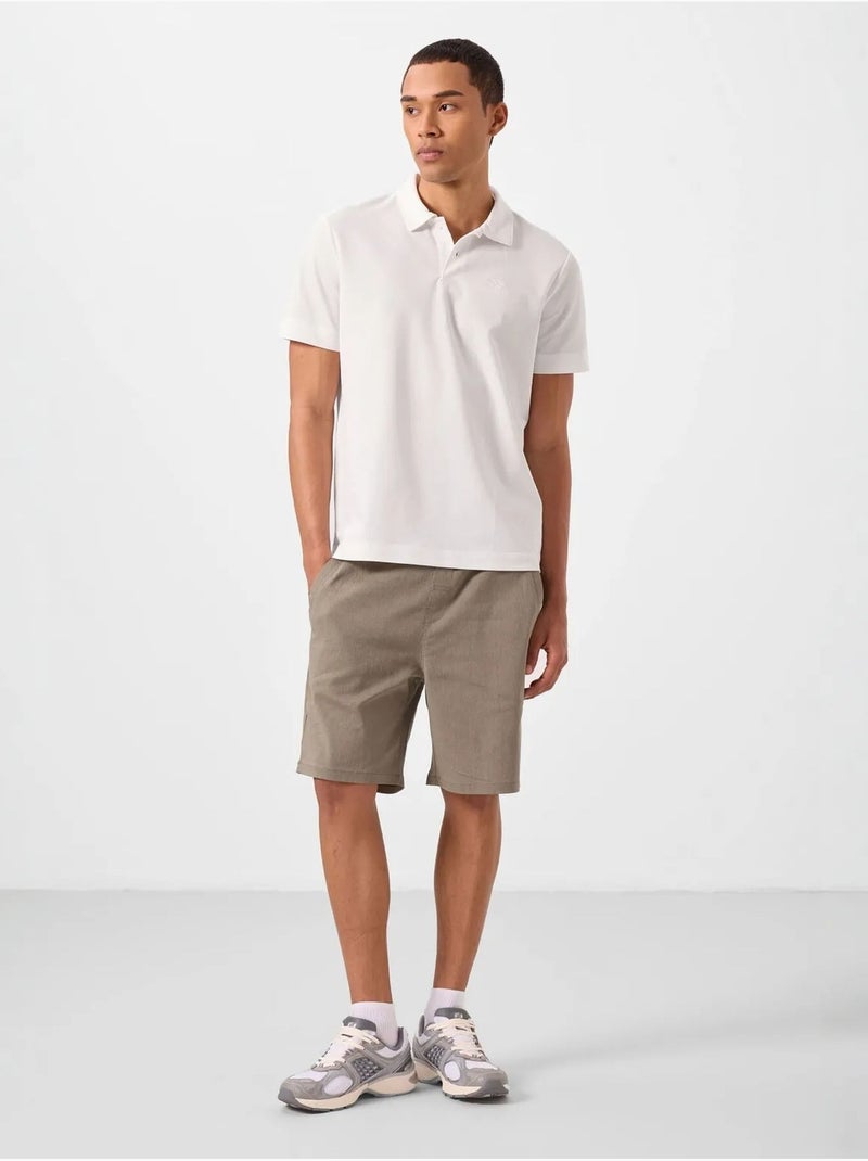 Short chino homme en tissu tissé tommy Kaki - Kiabi