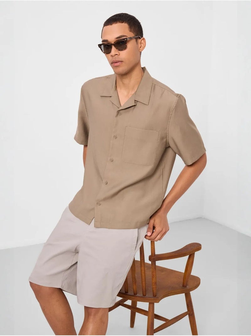 Short chino homme en tissu tissé tommy Sable - Kiabi