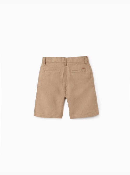 Short chino long en lin et coton - Kiabi