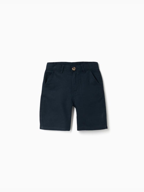 Short chino long en lin et coton - Kiabi