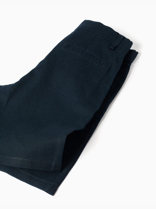 Short chino long en lin et coton - Kiabi