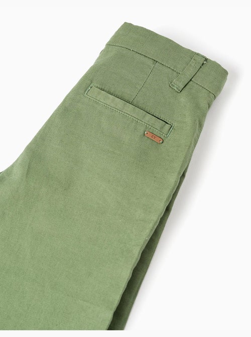 Short chino long en lin et coton - Kiabi