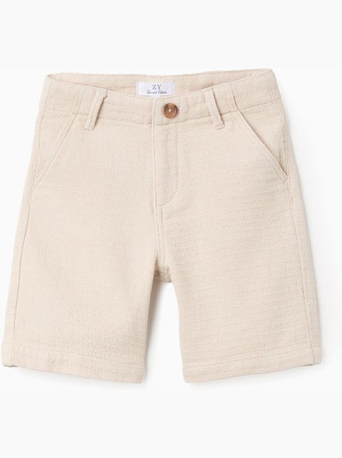 Short chino midi en coton dobby - Kiabi