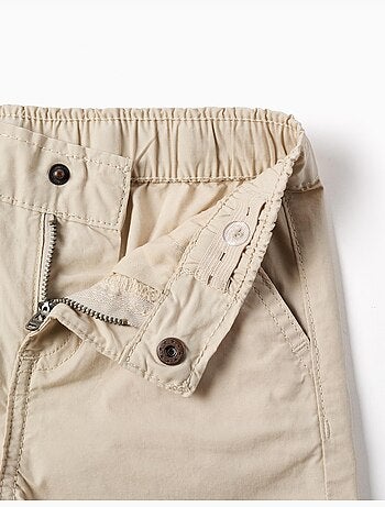 Short chino midi en popeline