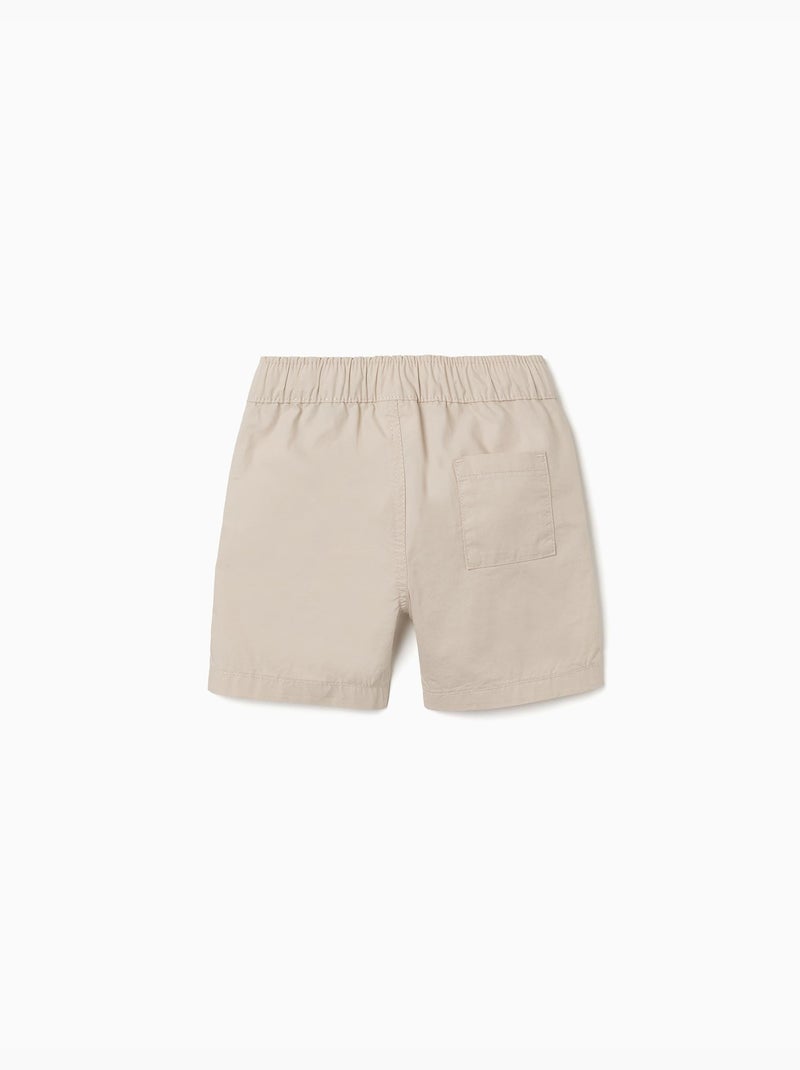 Short chino midi en popeline Beige clair - Kiabi