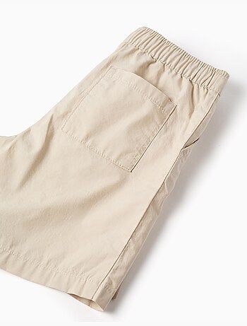 Short chino midi en popeline