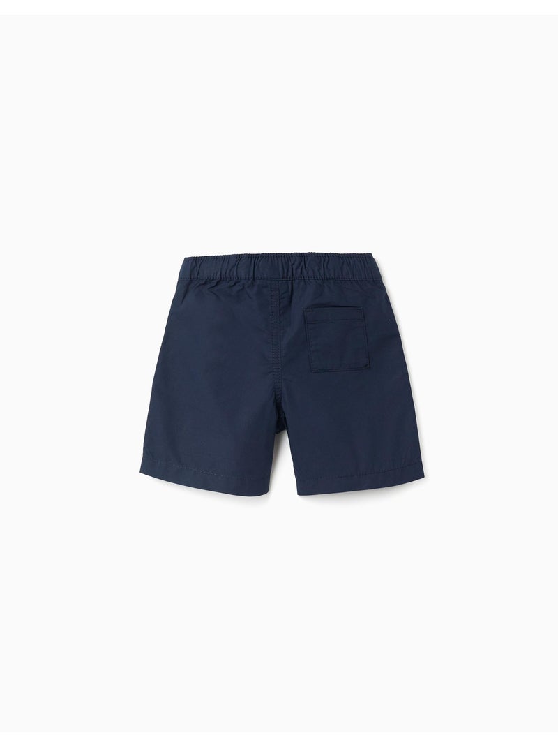 Short chino midi en popeline Bleu foncé - Kiabi