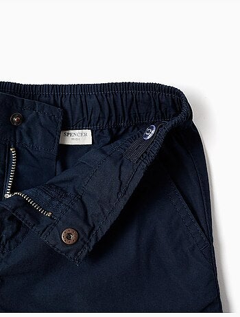 Short chino midi en popeline