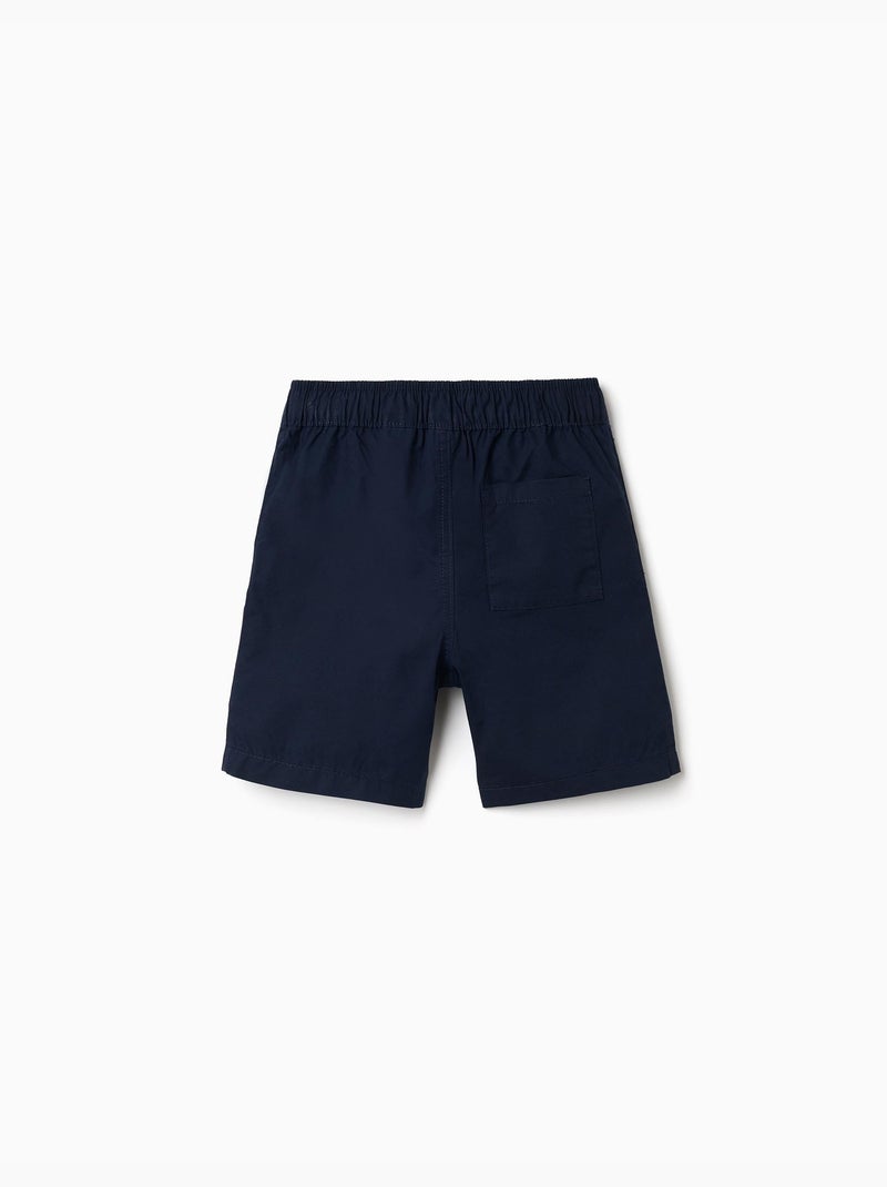 Short chino midi en popeline Bleu foncé - Kiabi