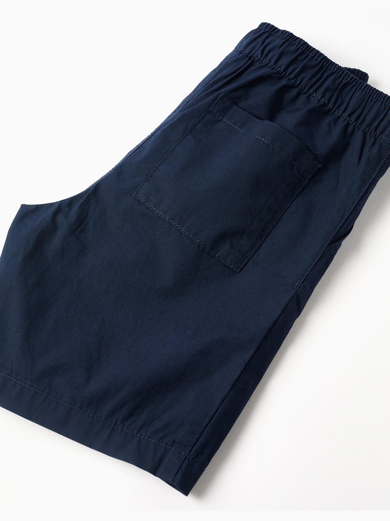 Short chino midi en popeline Bleu foncé - Kiabi