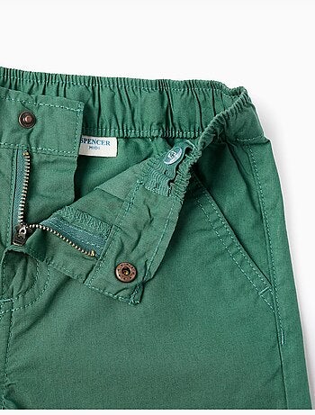 Short chino midi en popeline