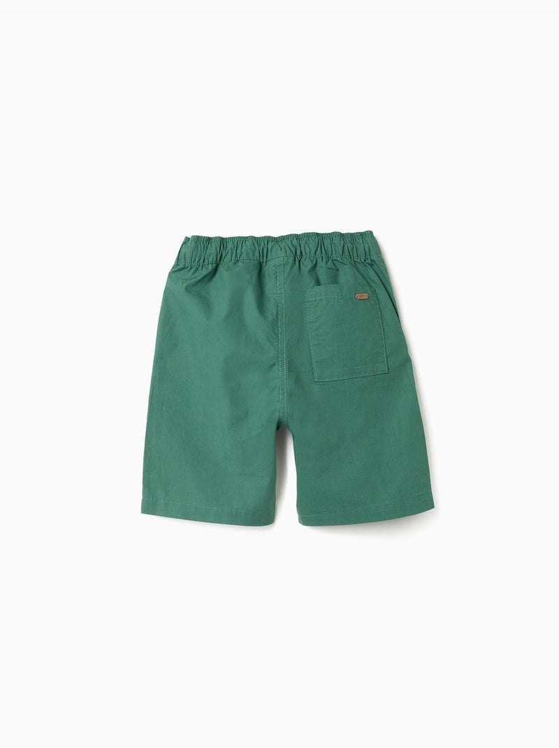 Short chino midi en popeline Vert foncé - Kiabi