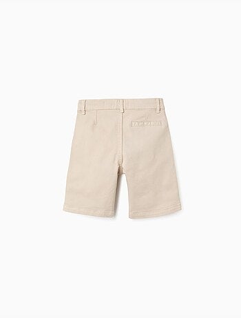 Short chino midi en sergé avec poches