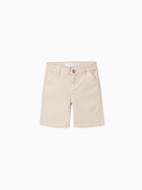Short chino midi en sergé avec poches - Kiabi