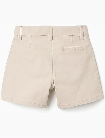 Short chino midi en sergé avec poches