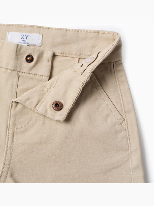 Short chino midi en sergé avec poches - Kiabi