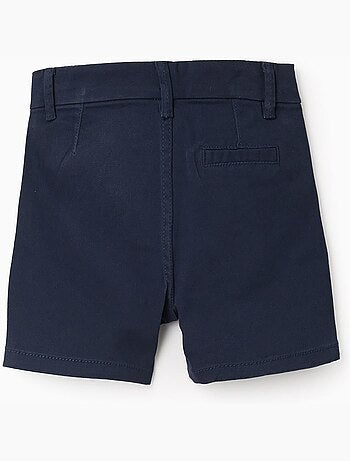 Short chino midi en sergé avec poches