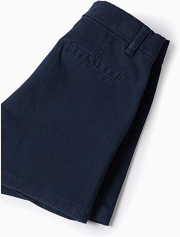 Short chino midi en sergé avec poches