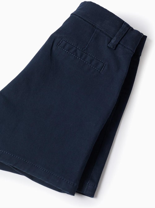 Short chino midi en sergé avec poches - Kiabi