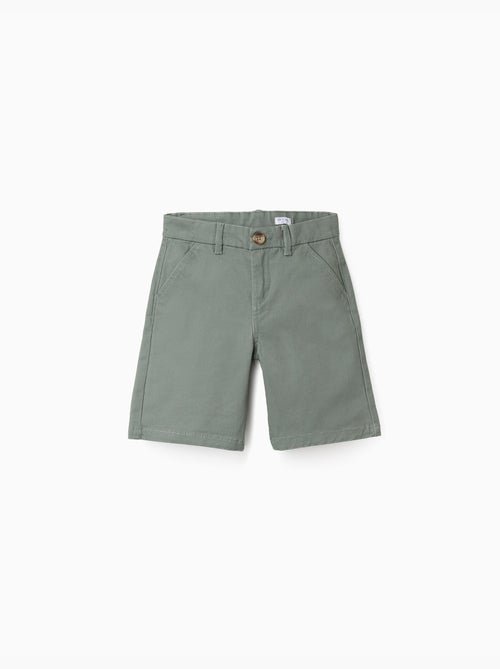 Short chino midi en sergé avec poches - Kiabi