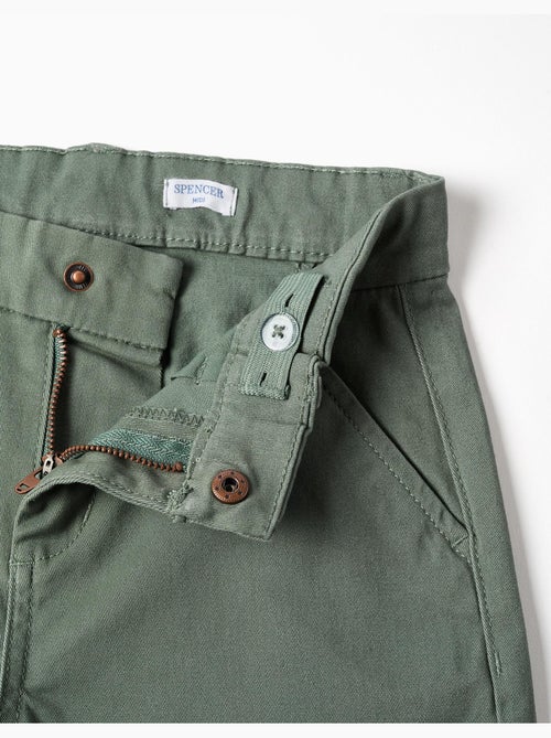 Short chino midi en sergé avec poches - Kiabi
