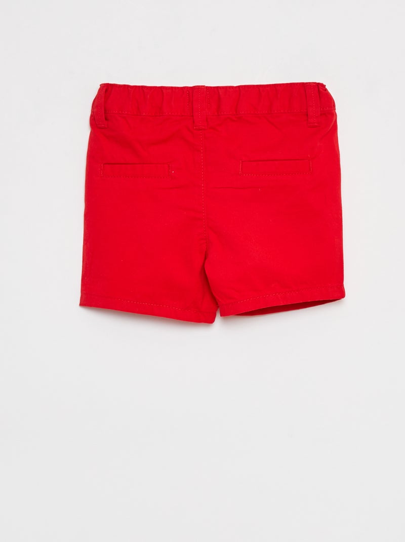 Short chino Rouge - Kiabi