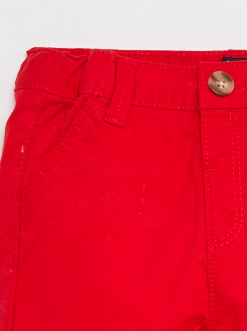 Short chino Rouge - Kiabi