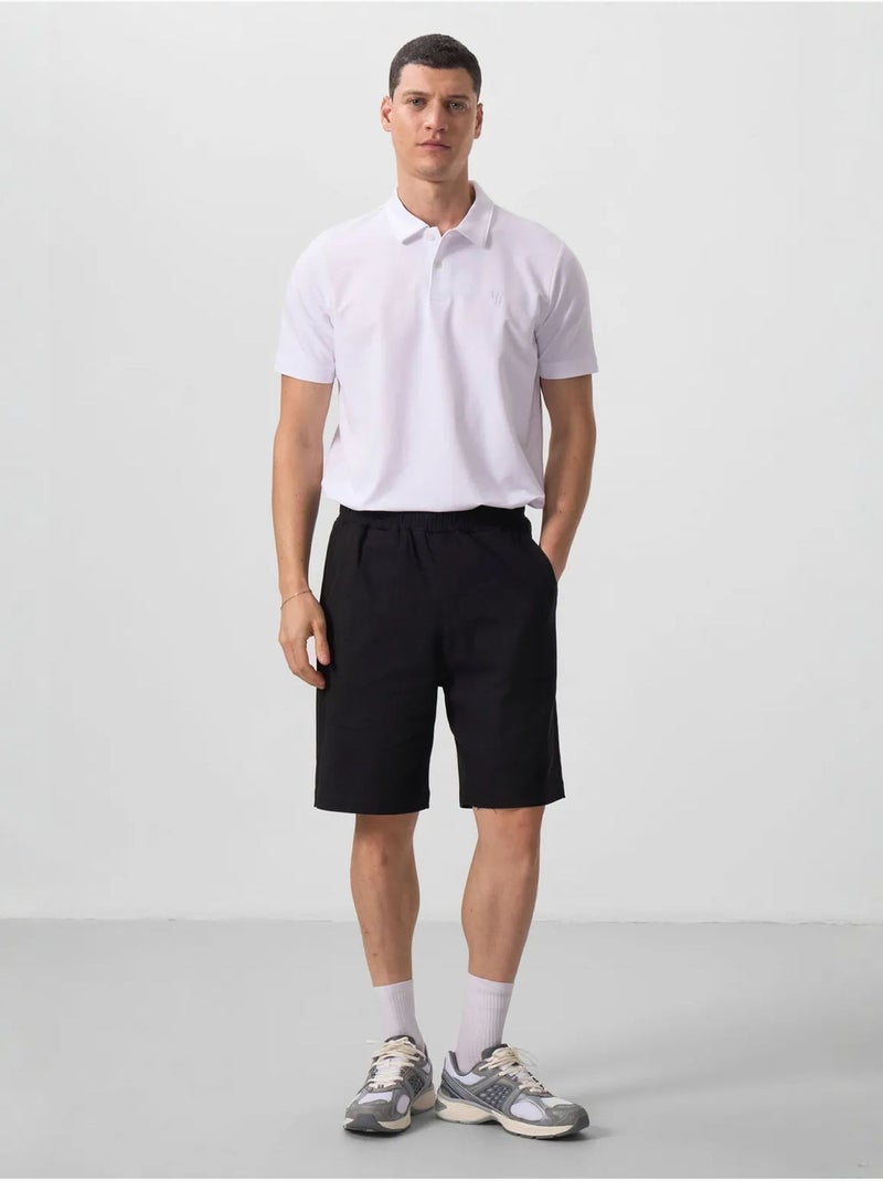 Short chino tissé pour homme tommy Gris Noir - Kiabi