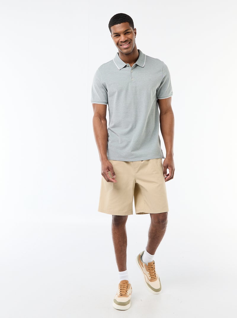 Short chino uni Beige - Kiabi
