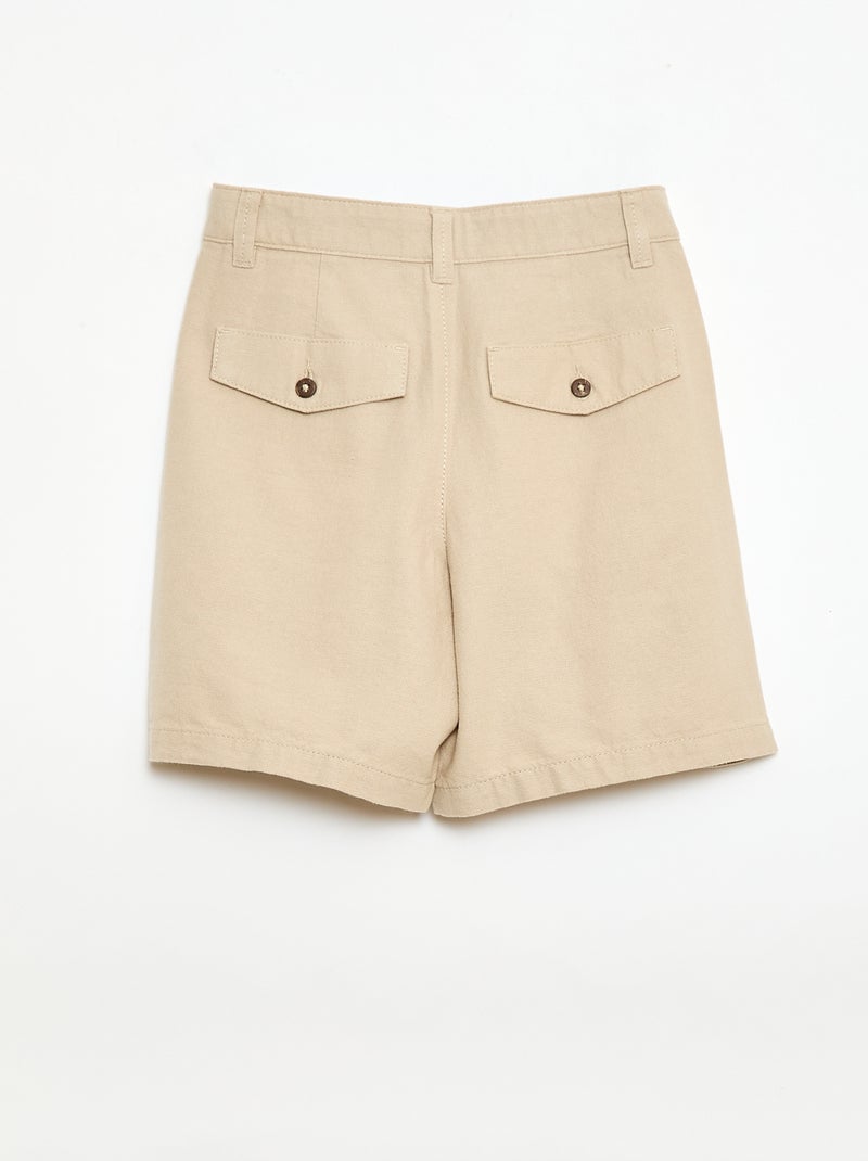 Short chino uni Beige - Kiabi