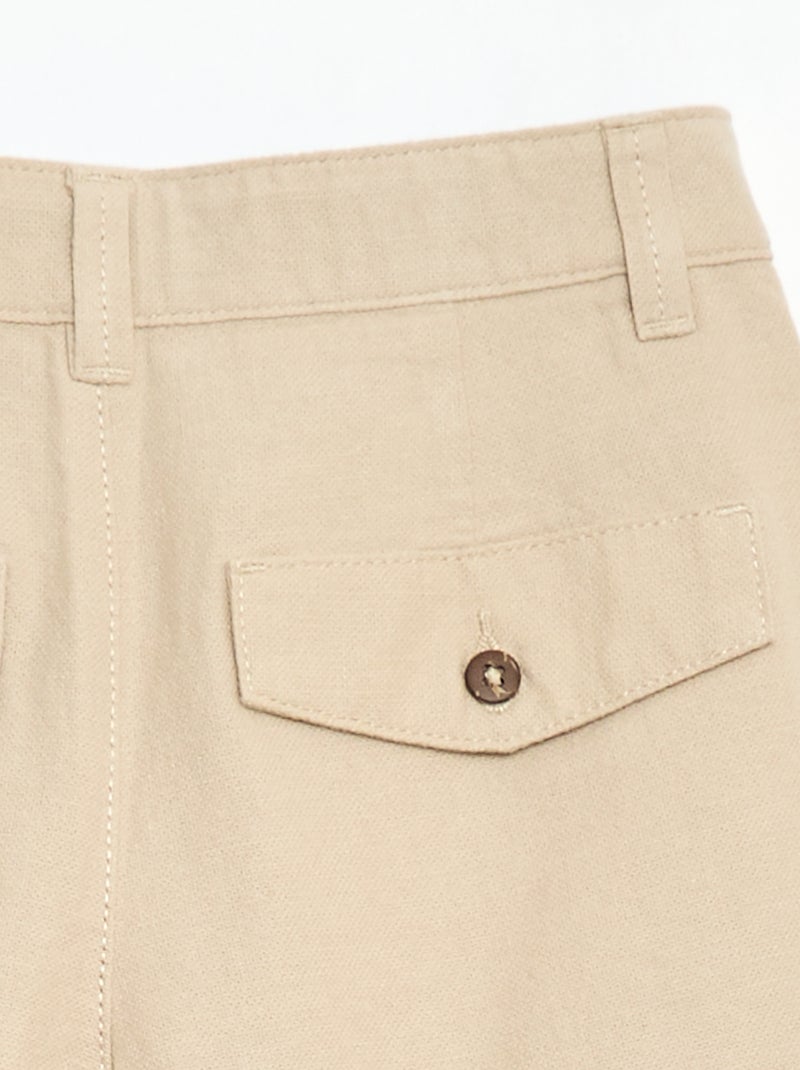 Short chino uni Beige - Kiabi